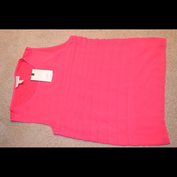 COPY - Dana buchmann pleated tank pink size XL - Picture 3 of 3